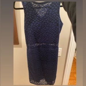 woman’s blue mesh dress, size 4